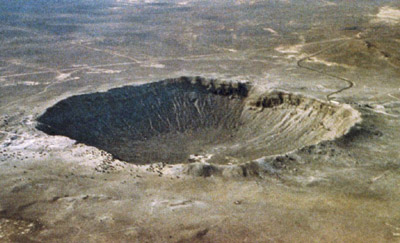 Aerial View of the Arizona Meteor Crater